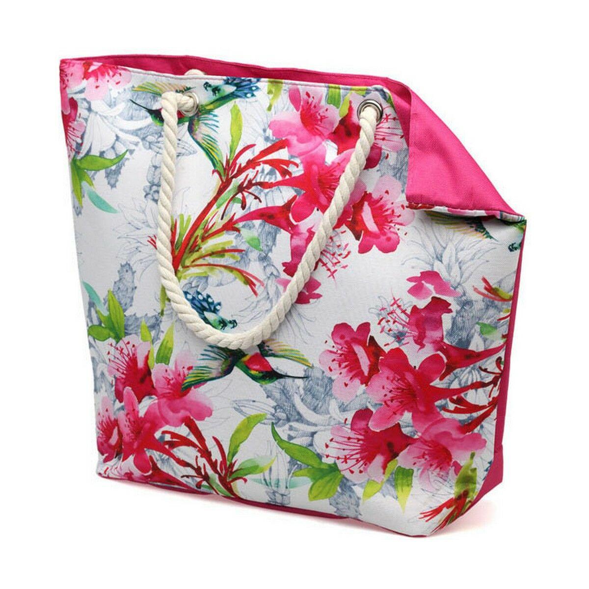 Sport et loisir Sac de plage 55,5 x 39 cm Rose Fleurs 44 x 37 x 11 cm