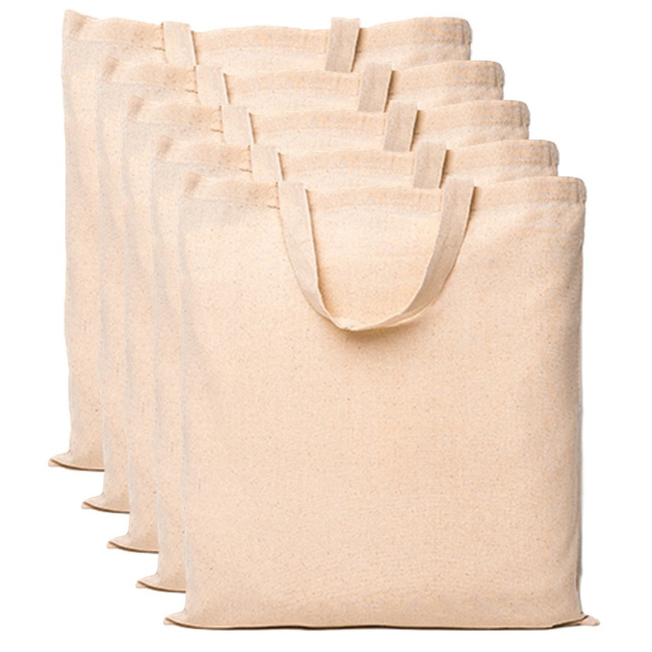 Bella Katoenen boodschappen tas - 10x - naturel - 100% katoen - draagtasjes - x cm -