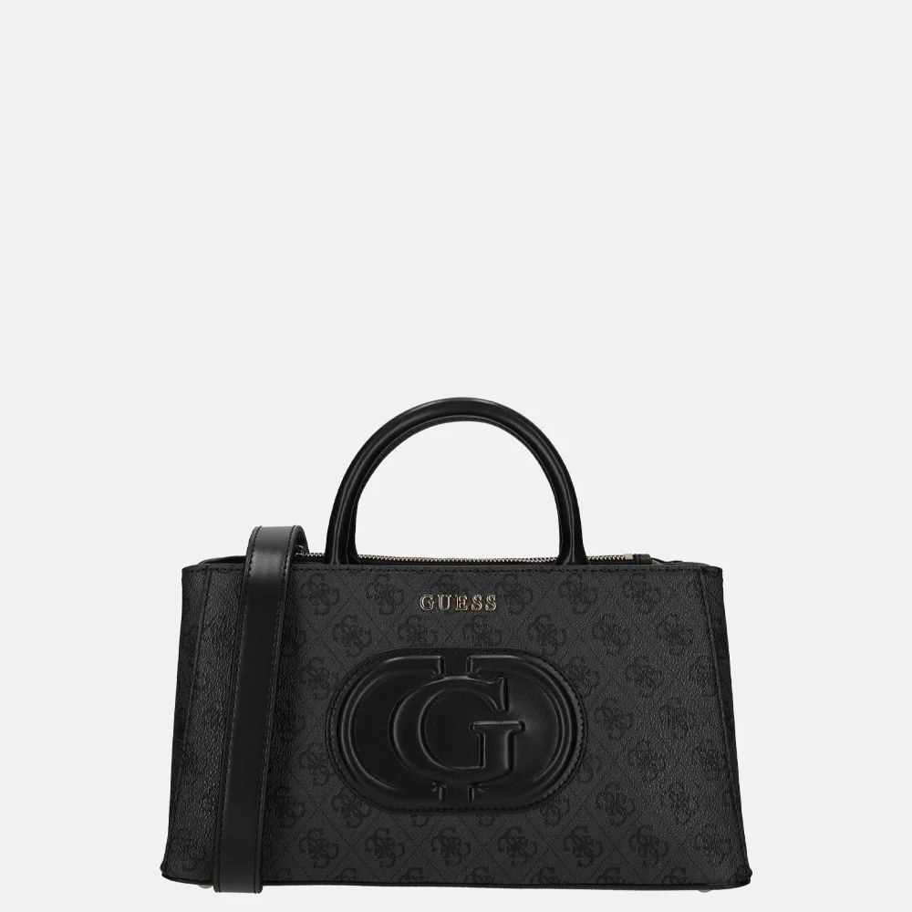 Guess Eco Mietta SML society satchel handtas coal logo/black