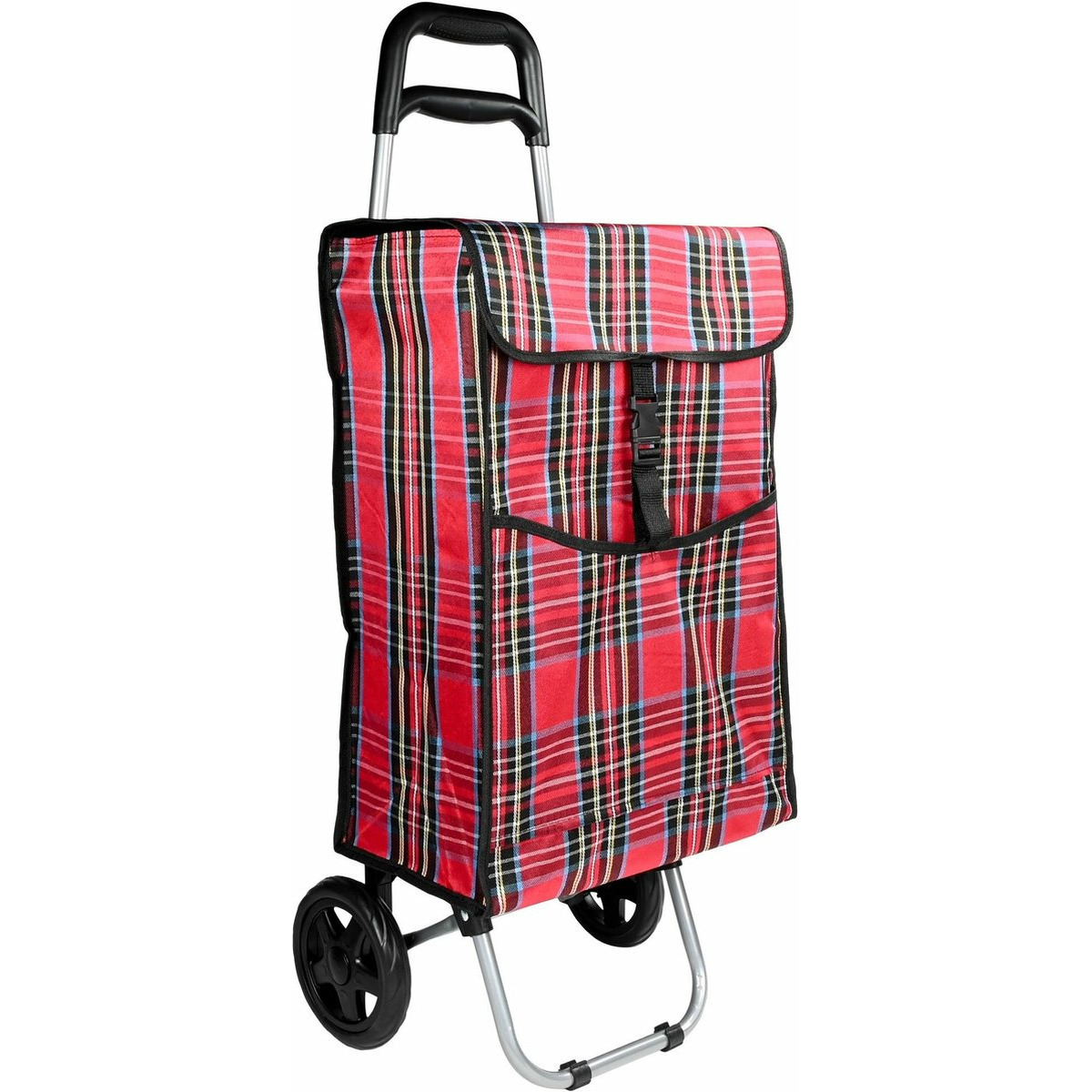 Benson Boodschappentrolley - rood/ruit - 92 x x 27 cm - liter -