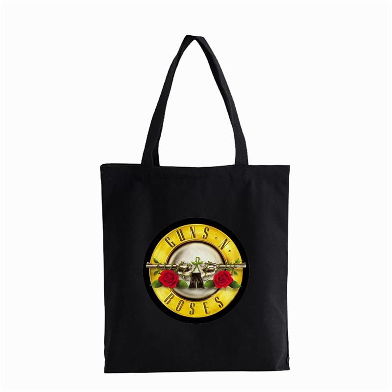 Aidegou20 Heren Shopper tas Voor Vrouwen rock Schattige Guns N Roses Bedrukking canvas tas Schattige Tiener Studenten Schoudertas Handtassen Bolsas