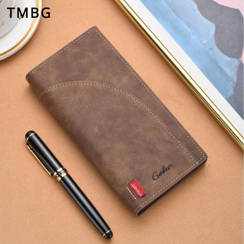 TongMeng Bag Supplies Europese Amerikaanse Retro Heren Portefeuilles Bi-fold Lange/Korte Zakelijke Bankkaarthouder Multifunctionele Grote Capaciteit PU Portemonnee Jongen clutch Geldzak