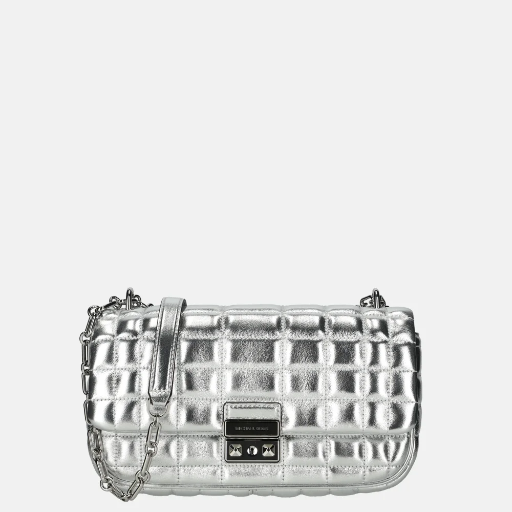 Michael Kors Tribeca schoudertas silver