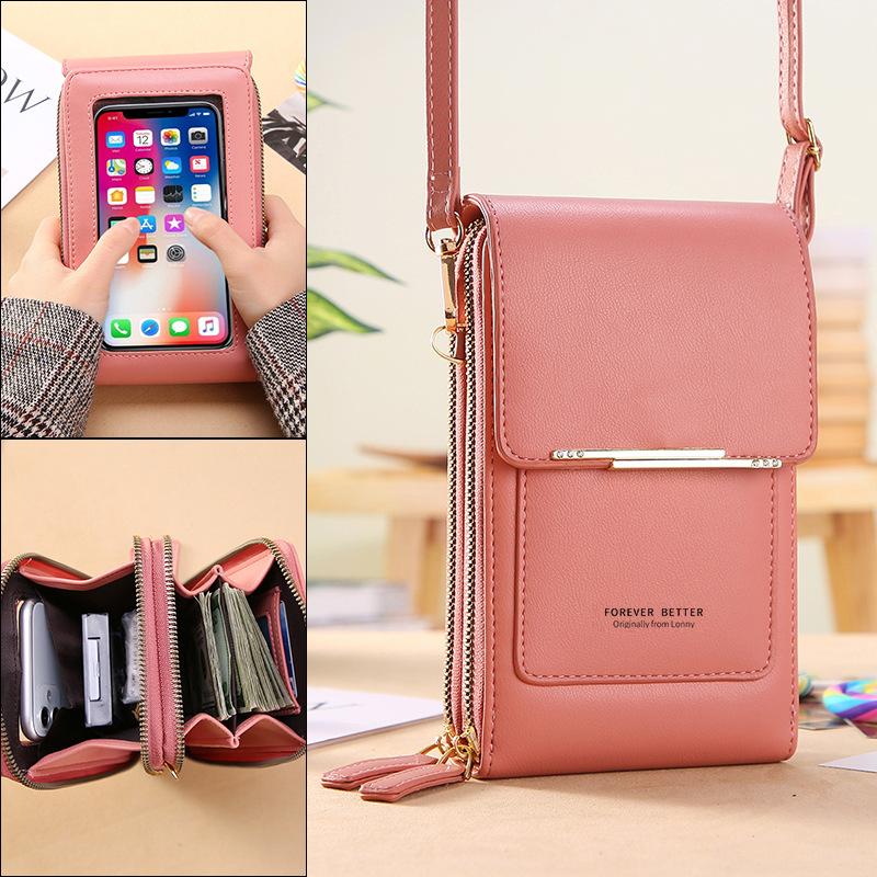 TBkids Effen kleur PU lederen Crossbody tassen voor vrouwen vrouwelijke schouder eenvoudige tas lady mini touchable telefoon portemonnees en handtassen geel