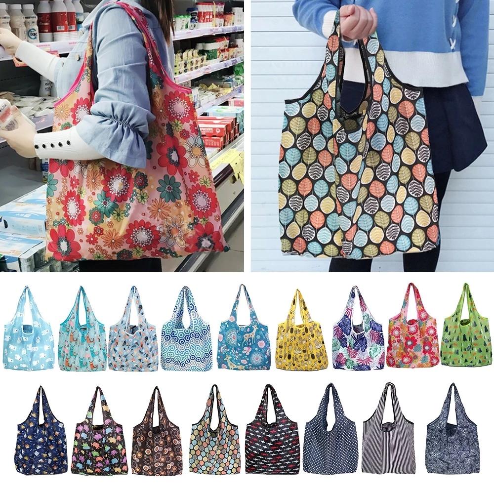 Yalujia87 Grote boodschappentas Herbruikbare Eco Bag Boodschappenpakket Strand Speelgoed Opbergzakken Schouder boodschappentas Opvouwbaar Tote Pouch Pakket