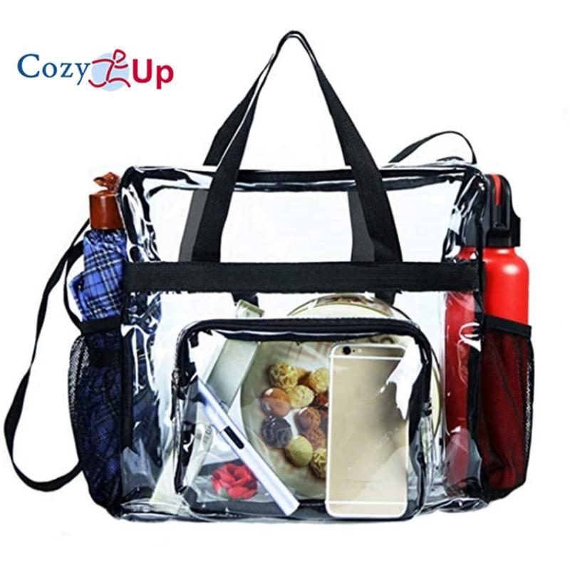 Cozy Up Bags Cozy Up  Large Capacity Transparent Bag, Portable  Cold Shoulder bag PVC Bag 12x12x6cm zwart