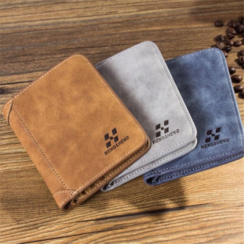 BeguilingFS Mannen Pu Lederen Id Credit Card Houder Clutch Bifold Coin Portemonnee Portemonnee Zakken 1 blauw