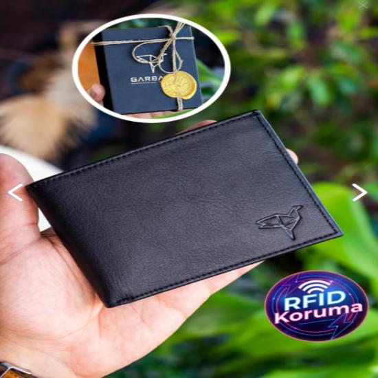 Wallets&Shoes Jackson lederen RFID-blokkerende natuurlijke zwarte portemonnee met muntvak