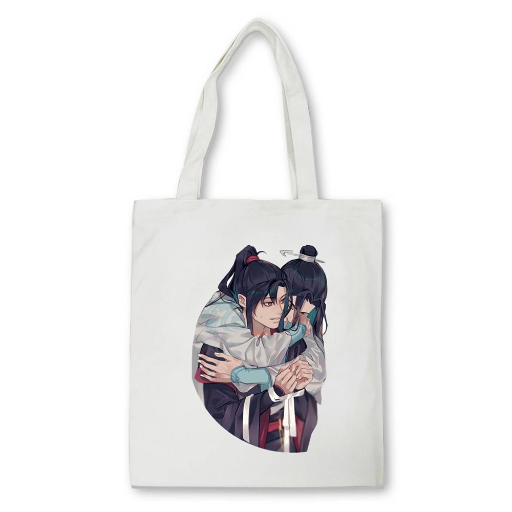 Aidegou17 Anime Mo Dao Zu Shi Print canvas tas Harajuku Casual Vrouwelijke Meisje Tote Eco Shopper Schoudertassen Hipster Cartoon schoudertas 24*26cm