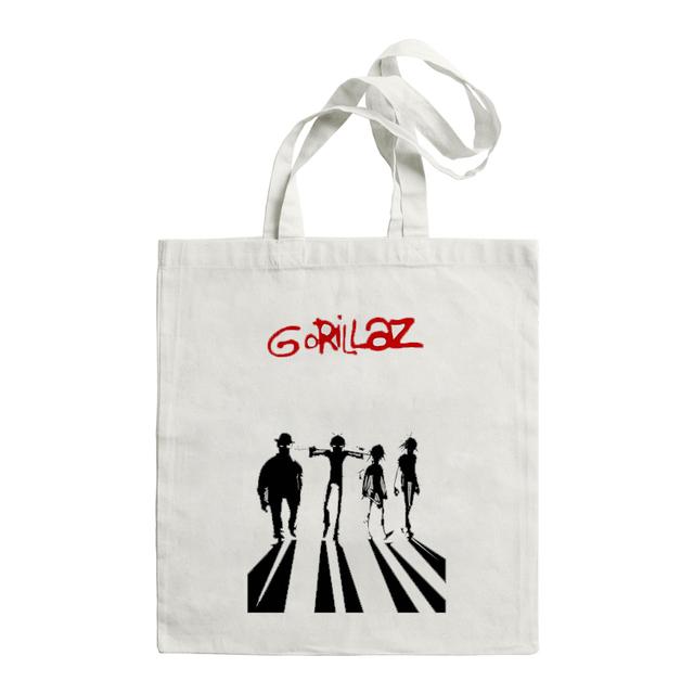 Aidegou15 Damestas Boodschappentas Street Fighter Muziekband Gorillaz Design Schoudertas van Canva Tote Bag Grote capaciteit College Harajuku Handtas 24*26cm