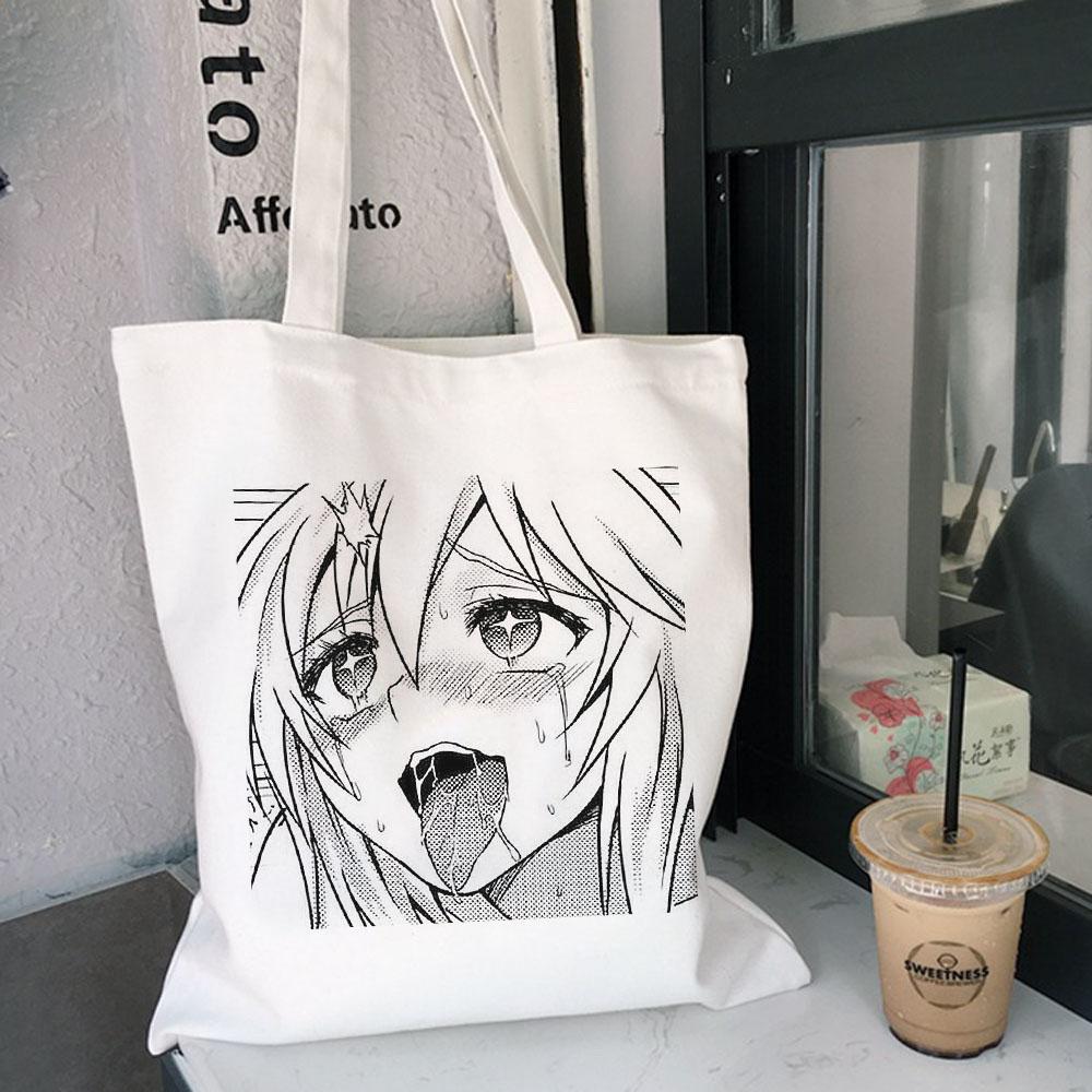 Iaidegou-2 Anime Y2K Vrouwen Tas Japanse Kawaii Harajuku Nieuwe Casual Grote Capaciteit Leuke Vrouwen Schoudertassen Ulzzang Fun Vintage Shopper Tas 24*26cm