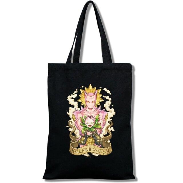 Iaidegou-2 Jojo Bizarre Adventure Manga Boodschappentas Dames Harajuku Tote Bag Canvas Schoudertas Ulzzang Eco Bag 24*26cm