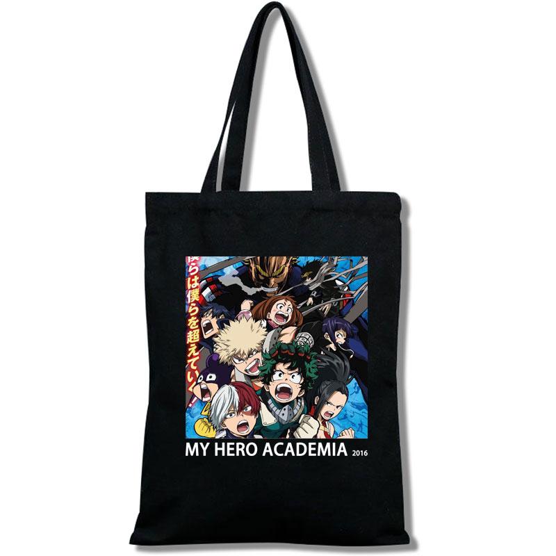 Aidegou16 Mijn Hero Academia Bakugou Boku No Hero Academia Meisjes Tote Bag Cartoon Grafische Print Boodschappentas Casual Mode 24*26cm