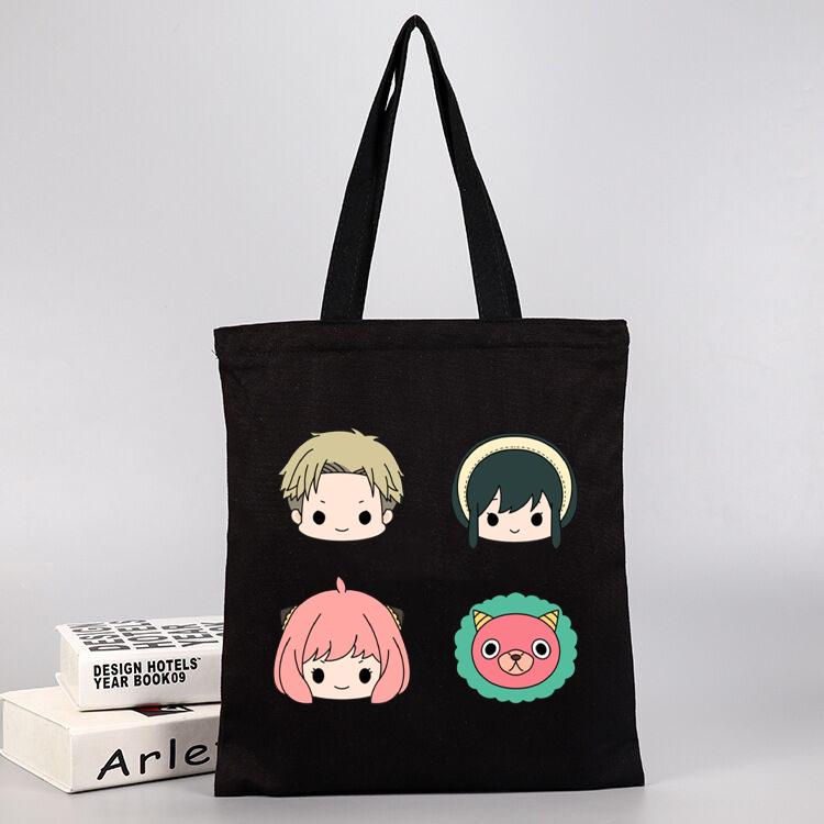 Aidegou16 Anime Spy × Family Anya Forger boodschappentas Harajuku draagtas voor dames Canvas schoudertas Ulzzang Eco Bag 24*26cm