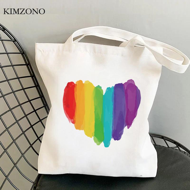 Aidegou17 Lgbt boodschappentas bolsa herbruikbare canvas boodschappentas tas stof boodschappentas cabas 24*26cm