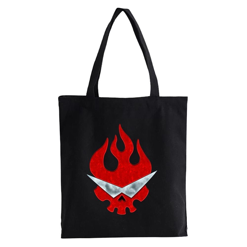 Aidegou17 Row Fight The Power mannen schoudertas Anime Print Tengen Toppa Gurren Lagann Shopper tas herbruikbare eco canvas tas met hoge capaciteit 24*26cm