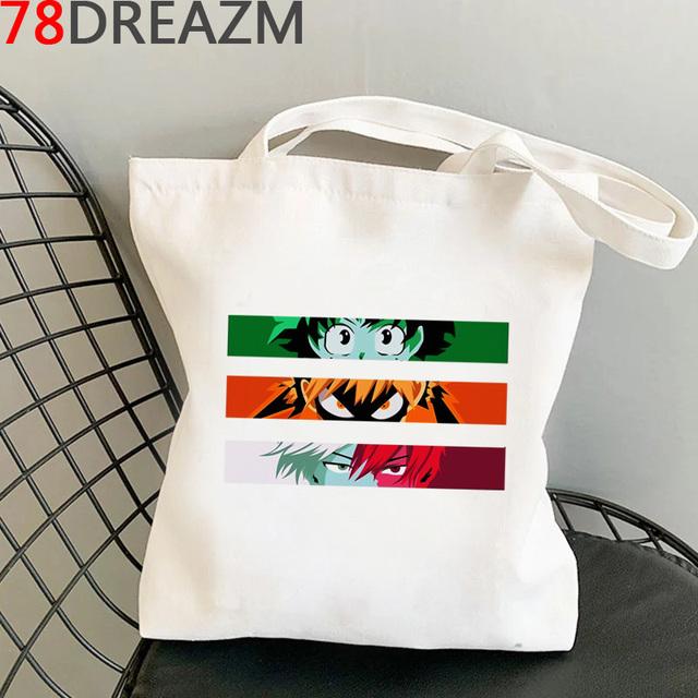 Aidegou27 My Hero Academia boodschappentas shopper bolsa recycle tas kruidenier jute tas tas tote bolsas ecologicas bolsa compra shoping custom 24*26cm