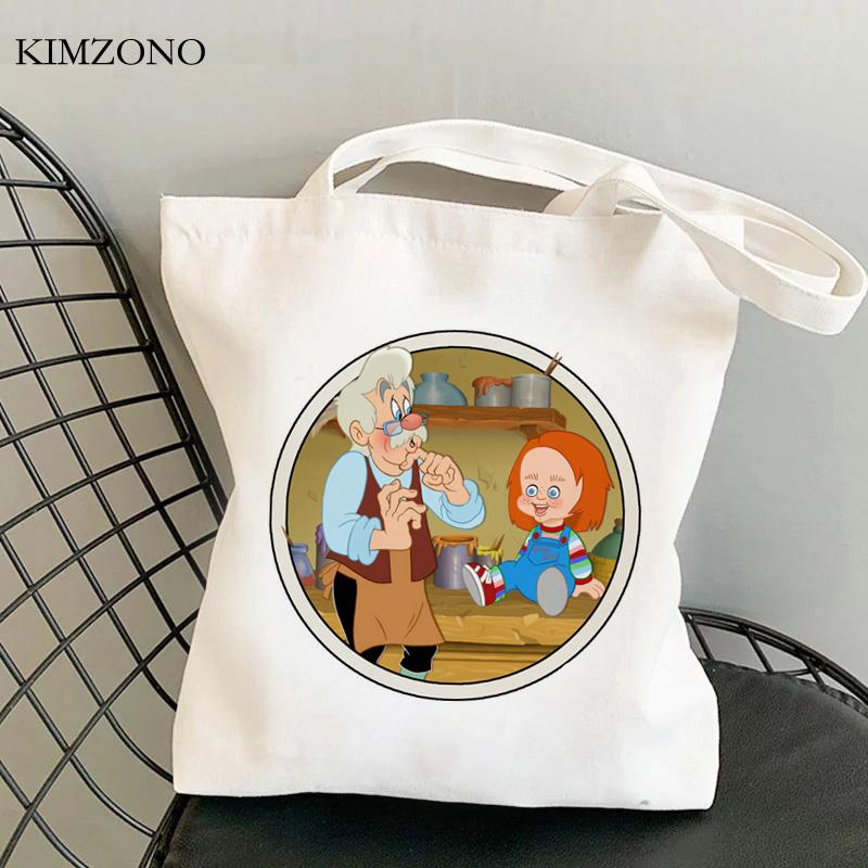 Aidegou19 Chucky boodschappentas kruidenier shopper bolsas de tela eco bolso jute tas tas doek ecobag sac tissu 24*26cm