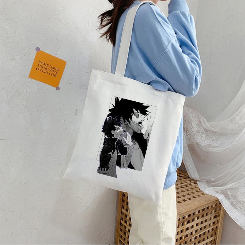 Aidegou20 Japanse Anime Hiphop chicCanvas Tas Harajuku Gothic Punk Shopper tas ins Grote Capaciteit Vrouwen Tas Vintage Schoudertas Handtas 24*26cm