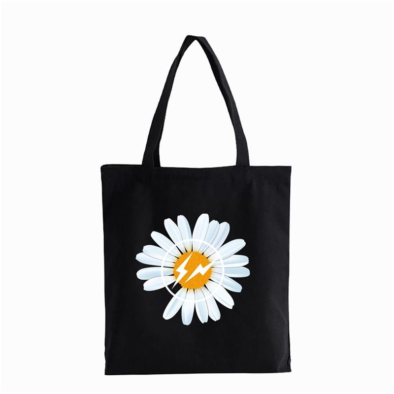 Aidegou20 Canvastassen voor dames Shopper Art Painting Designer Handtas Meisjes Casual afdrukken Daisy Leuke tassen voor dames canvas tas 24*26cm