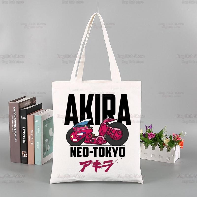 Aidegou25 Akira Anime Kaneda Boodschappentas Canvas Tokyo Manga Harajuku Handtas Eco Boodschappentas Tote Canvas Tote Bag 24*26cm