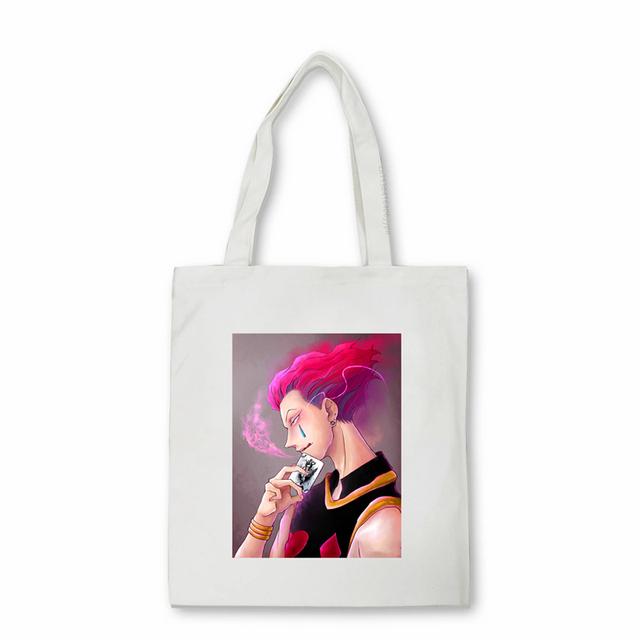 Iaidegou-4 Japanse Anime Hunter X Hunter Boodschappentas Eco Manga Tote Harajuku Shopper Tas Vrouwen Canvas Schoudertas Killua Zoldyck Hisoka 24*26cm