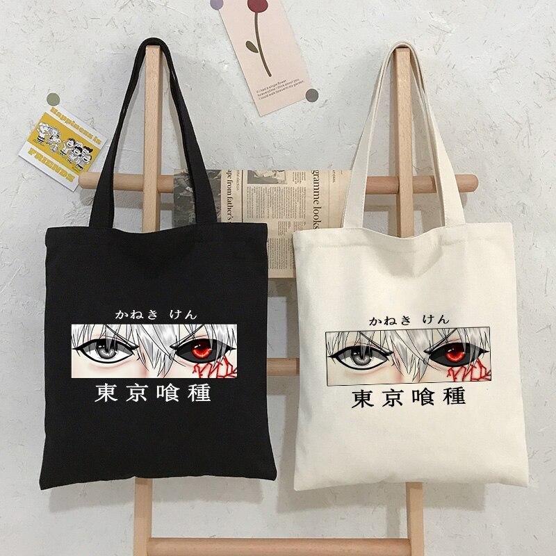 Iaidegou-4 Tokyo Ghoul canvas tas Japanse Anime vrouwen tas casual Harajuku gothic shopper tas Harajuku grote capaciteit hiphop schoudertassen 24*26cm