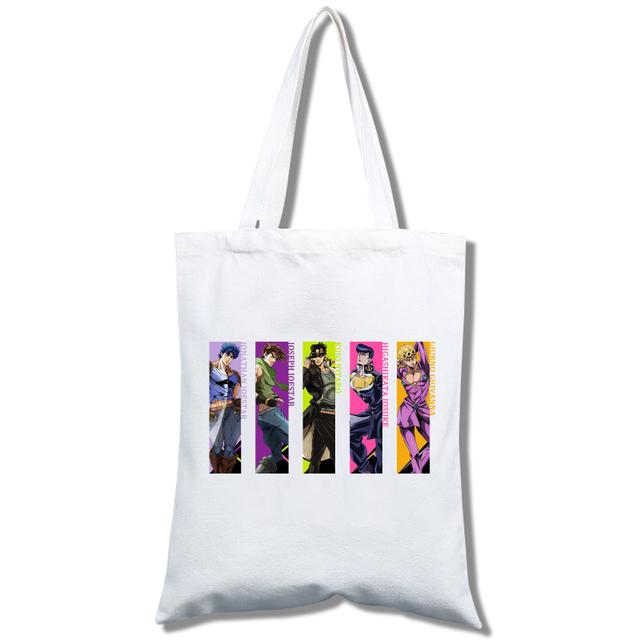 Aidegou31 JOJO's Bizarre Avontuur - Kawaii Jojo Print Tote Bag, Meisjes Canvas Messenger Bag 24*26cm