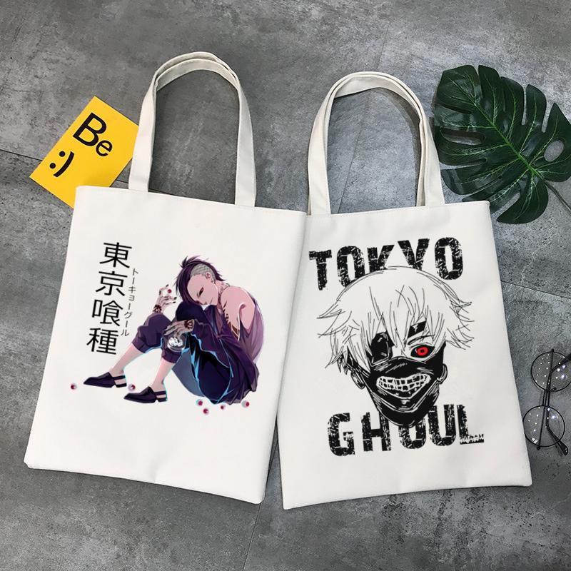 Aidegou19 Tokyo Ghoul Ken Kaneki Japanse Anime Kaneki Ken Grafische Cartoon Print Boodschappentassen Meisjes Mode Casual Pacakge Handtas 24*26cm