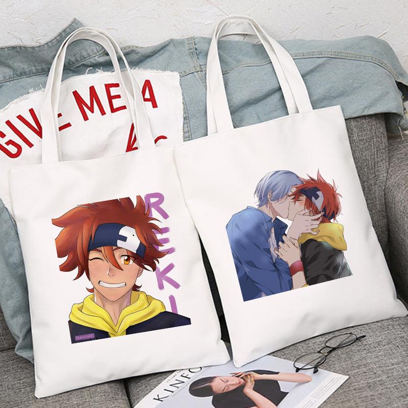 Aidegou19 SK8 The Infinity Yaoi Anime Shopper Boodschappentassen Draagtas Handtassen Schoudertas Hoge capaciteit Opvouwbaar Katoen Eco 24*26cm