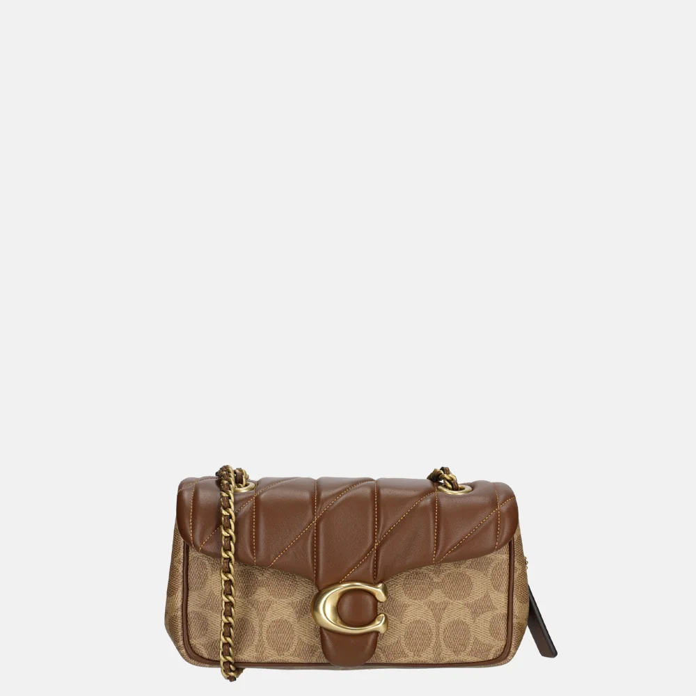 Coach Tabby Quilted schoudertas 20' tan brown