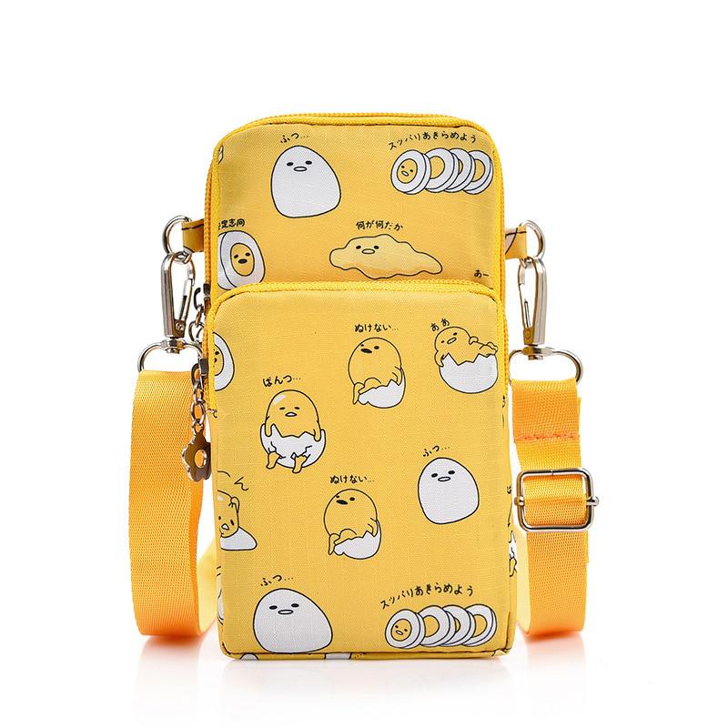 Venu Sceneri Cartoon Gudetama Mini Crossbody Tassen voor Dames Telefoontas Kleine Vrouwelijke Schouderhandtassen Portefeuilles blauw