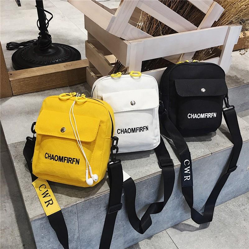 The best future Nieuwe moderne ins hiphop meisje canvas tas dames messenger bag schoudertas met verschillende kleuren optie voor vrije tijd zwarte outdoor rugzak vrouwelijke tassen geel