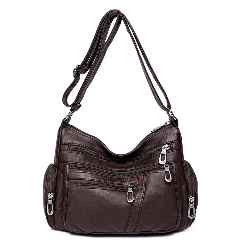 JINBAOSEN BAG Vrouwen Tas Nieuwe Moedertas Van Middelbare Leeftijd Multi-Pocket Praktische Tas Vintage Schouder Hobos 2023 Trend Crossbody Messenger Handtas 27cm10cm19cm