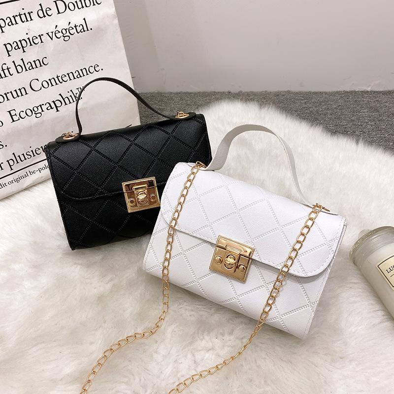 High quality bags Damesrugzak Nieuw kettingtype Draad Kleine PU lederen crossbodytassen Trend handtas Vrouwelijke causale schouderhandtassen met merknaam One Size