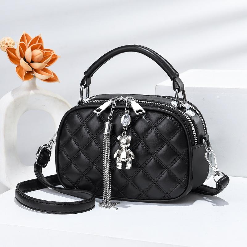 Mandarin Mode Mini Schoudertas Diamond Plaid Crossbody Bag Vrouwen Crossbody Tas Handtas Ketting Tas koffie