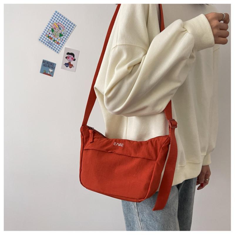 VIA ROMA Cross Body Bag Vrouwen Kleine Stoffen Tas Eenvoudige Schoudertas Design Trendy Studenten Tas one size zwart