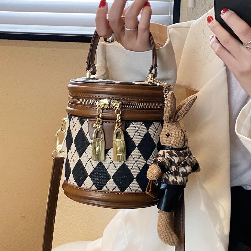 Tringa Vrouwen Crossbody tas Faux lederen emmertas schoudertas chique mini portemonnee hobo handtas tote tas vintage rooster schattig zwart