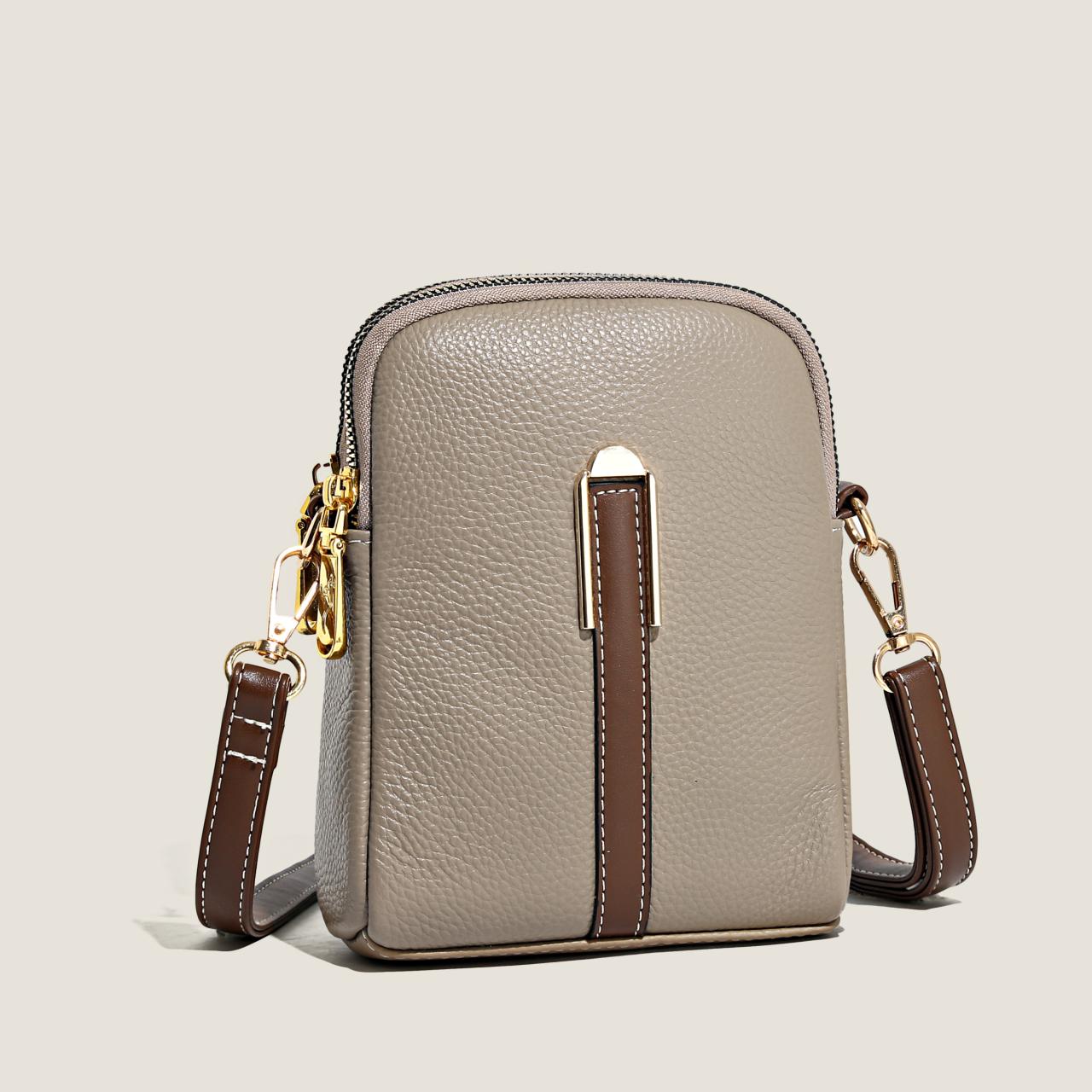 Your favorite bag 2022 Mode Echte Koeienhuid Meisjes Portemonnee Telefoon Zakje Echt Lederen Schoudertassen Vrouw Minimalistische Effen Kleur Mini Crossbody Tas blauw