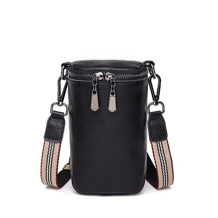 Your favorite bag Zacht Koe Lederen Meisje Telefoon Messenger Bag Hoge Kwaliteit Echt Lederen Schoudertas Crossbody Tas Voor Vrouwen 2022 Mini Dames Handtas zwart