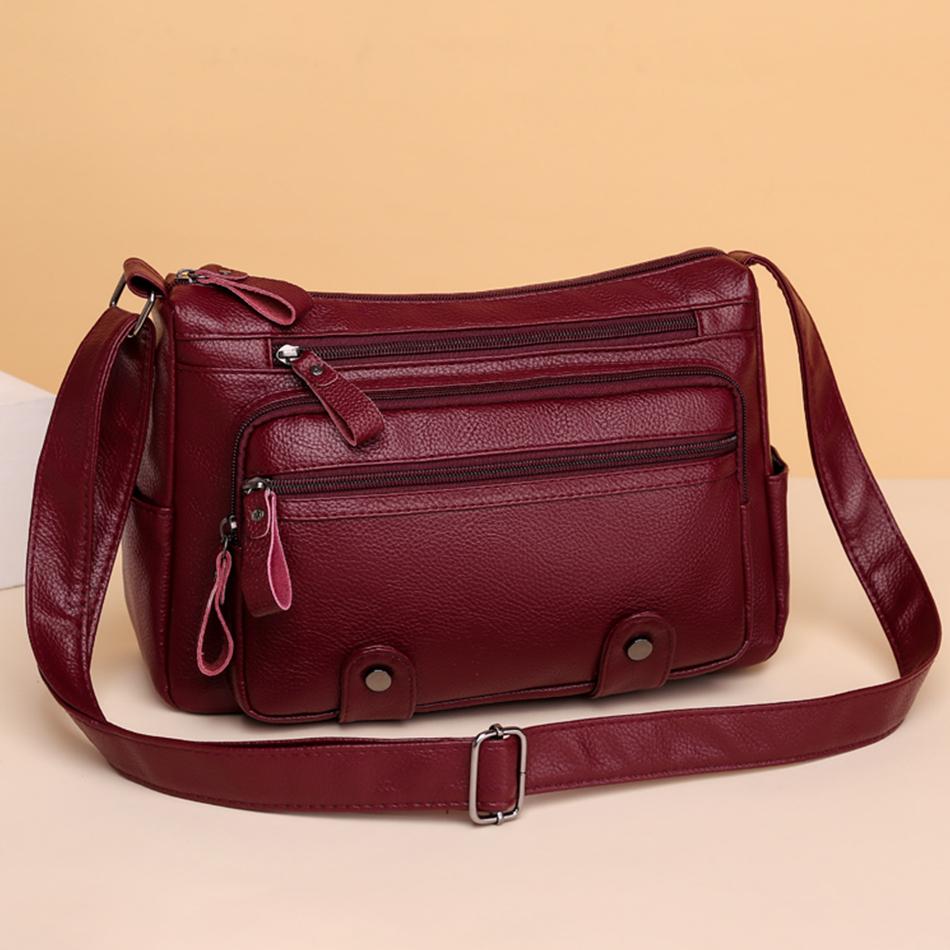 Your favorite bag Mode meerdere zakken messenger bag hoge capaciteit vrouwelijke schoudertassen 2022 nieuwe hoge kwaliteit PU lederen vrouwen handtas portemonnees China rood