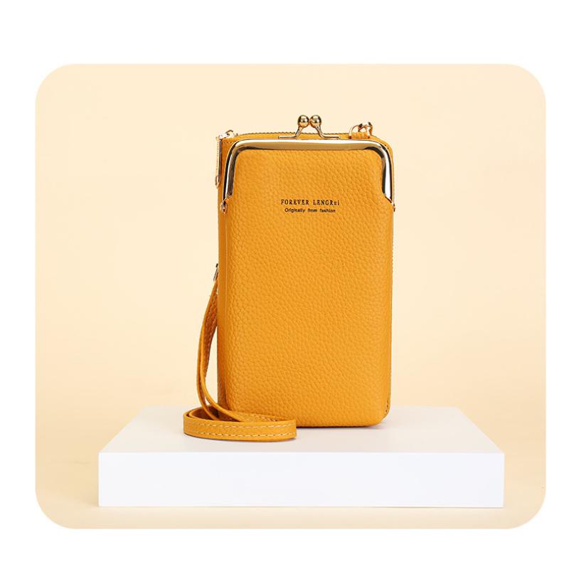 VIA ROMA Trendy Meisjes 'Crossbody Phone Bag Eenvoudige en grote capaciteit Een schouder kleine Change Bag Portemonnee one size hemelsblauwe kleur