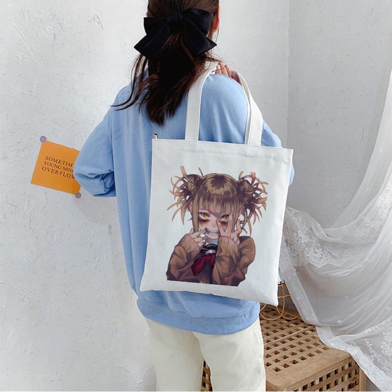 Aidegou31 Cross My Body Anime Trendy Canvas Shopper Bag Harajuku Goth Grote Capaciteit Damestas Schoudertas Vintage famale Tassen Handtas 24*26cm