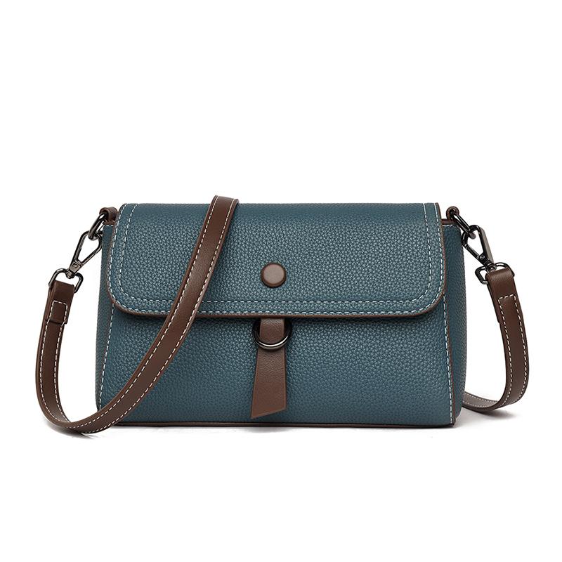 Your favorite bag 100% Echt Leer Vrouwen Handtas 2023 Luxe Koe Lederen Vrouwen Schoudertas Crossbody Tas Mode Vrouwelijke Messenger Telefoon Tas blauw