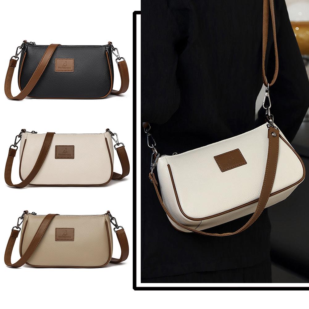 Your favorite bag Vrouwen Messenger Bags Koeienhuid Dames Handtas Universeel Grote Capaciteit Dubbele Band Eenvoudig Temperament Winkelen Reis School wit