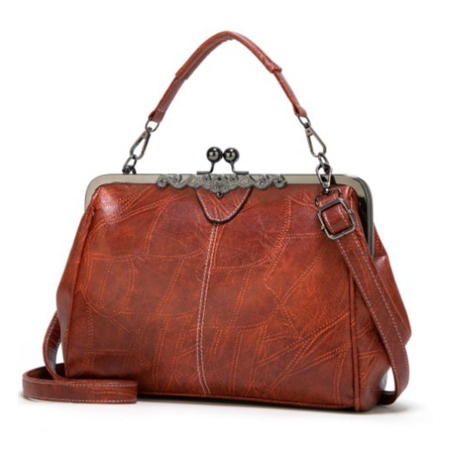 Your favorite bag Damestas Nieuwe mode Retro handtas Clip Bag Eén schouder Crossbody tas bordeaux