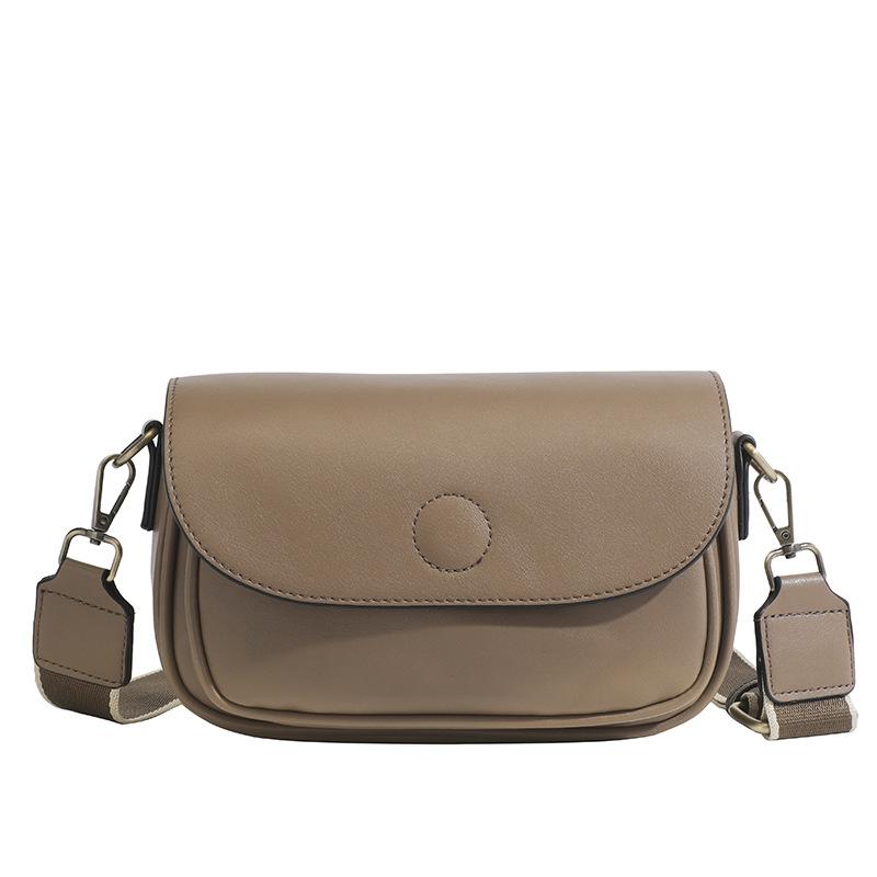 VIA ROMA Damestas Crossbodytas met nichetextuur Brede schouderband Kleine vierkante tas Tofu-tas One Size bruin