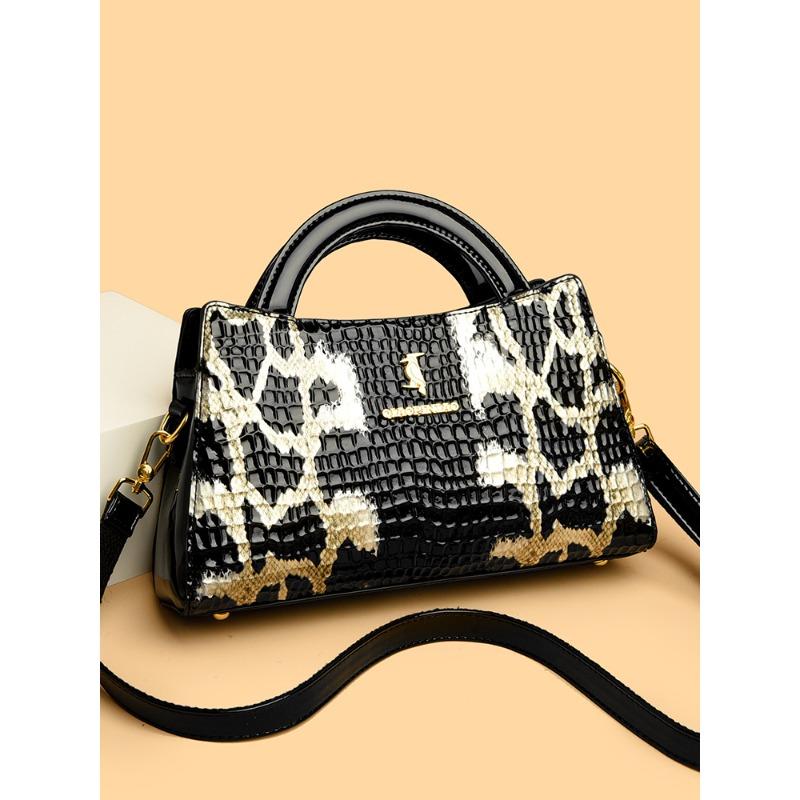 JINBAOSEN BAG Slangenpatroon Damestas 2023 Nieuwe Westerse veelzijdige schoudertas Middelbare moeder handtas Trendy dames eenvoudige crossbody tas