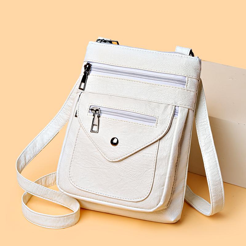 RUWB BAGS 2024 Winter Dames Schouder Kleine Tas Vrouwen Casual Vrouwelijke Portemonnee Topkwaliteit Telefoon Zak Bruine Vrouwen Mode Crossbody Tassen Voor Meisjes wit