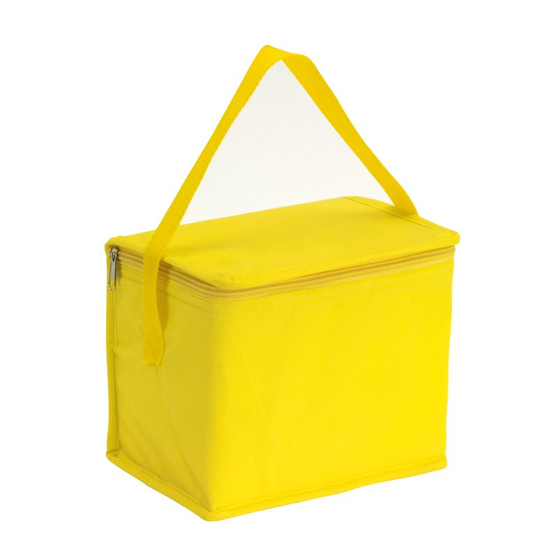 Merkloos Kleine koeltas voor lunch - geel - 20 x 13 x 17 cm - 4.5 liter - Koeltassen -